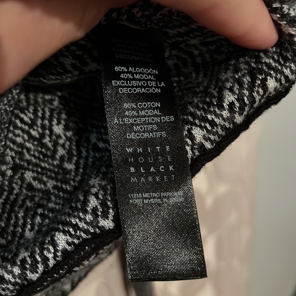 WHBM black floral cotton/modal sweater - Picture 4 of 5